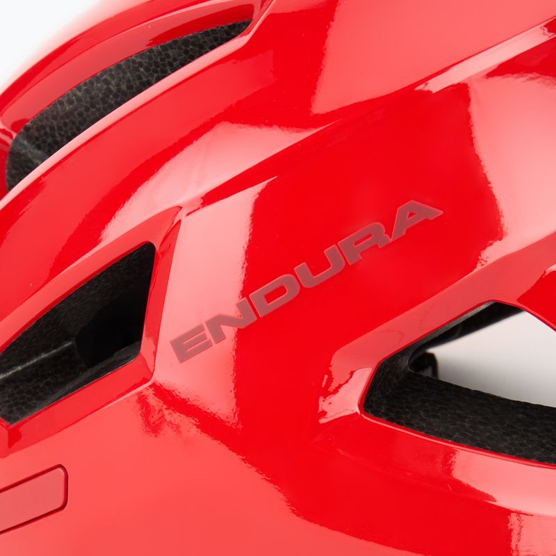 Casco da bicicletta Endura Hummvee rosso fuoco 5
