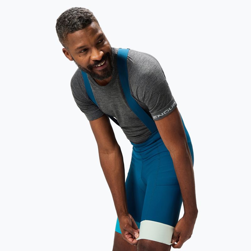 Pantaloncini da ciclismo Endura Loop Bibshort da uomo, blu barra 3