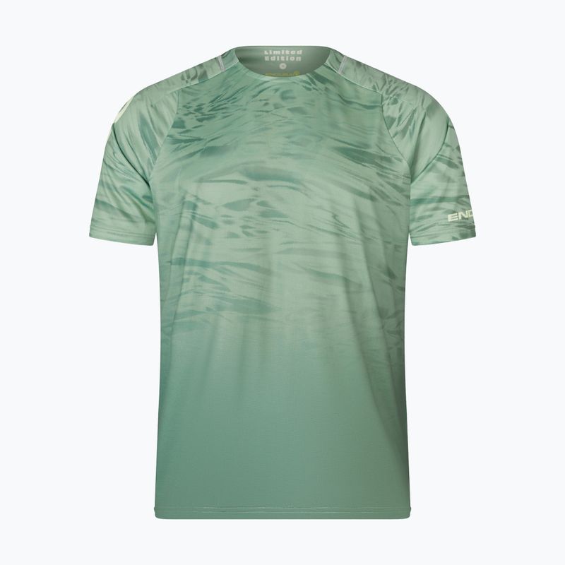 Maglia da ciclismo da uomo Endura Marble Ltd Stampata verde loch 4