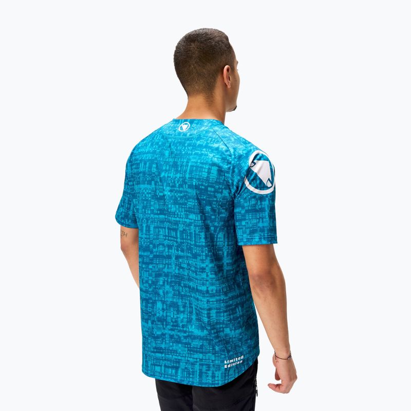 Maglia da ciclismo da uomo Endura Grid Ltd Printed atlantic 3