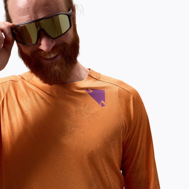 Maglia a maniche lunghe da ciclismo da uomo Endura Singletrack Print end orange 4