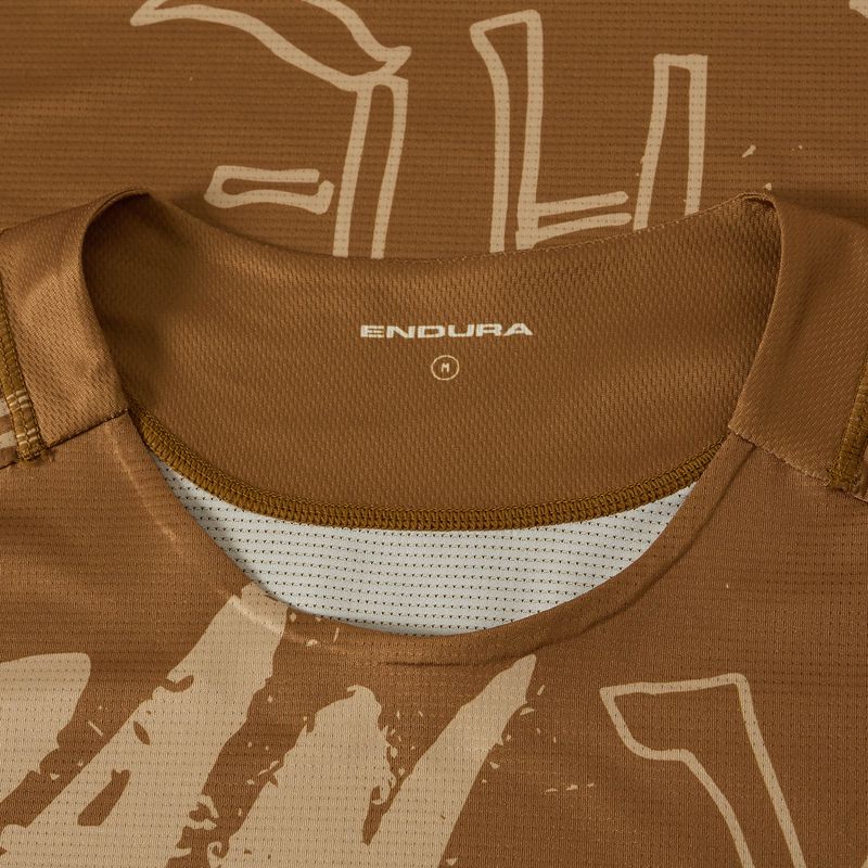 Maglietta da ciclismo da uomo Endura Singletrack Print trail bronze 3