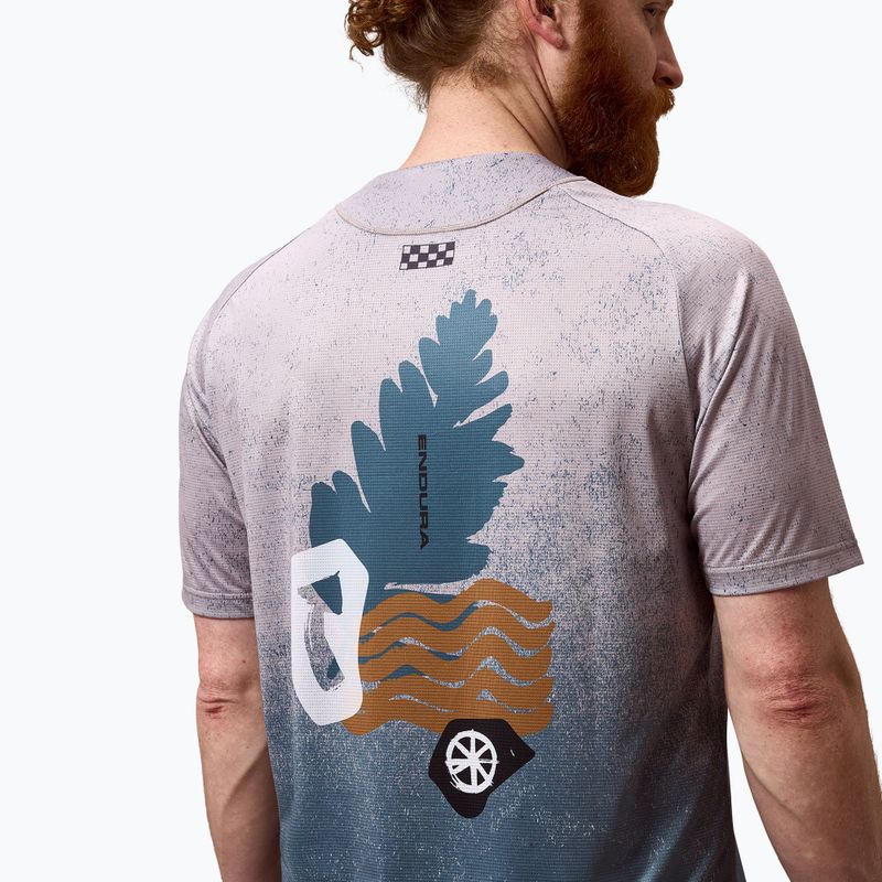 Maglietta da ciclismo da uomo Endura Singletrack Print titanium 6