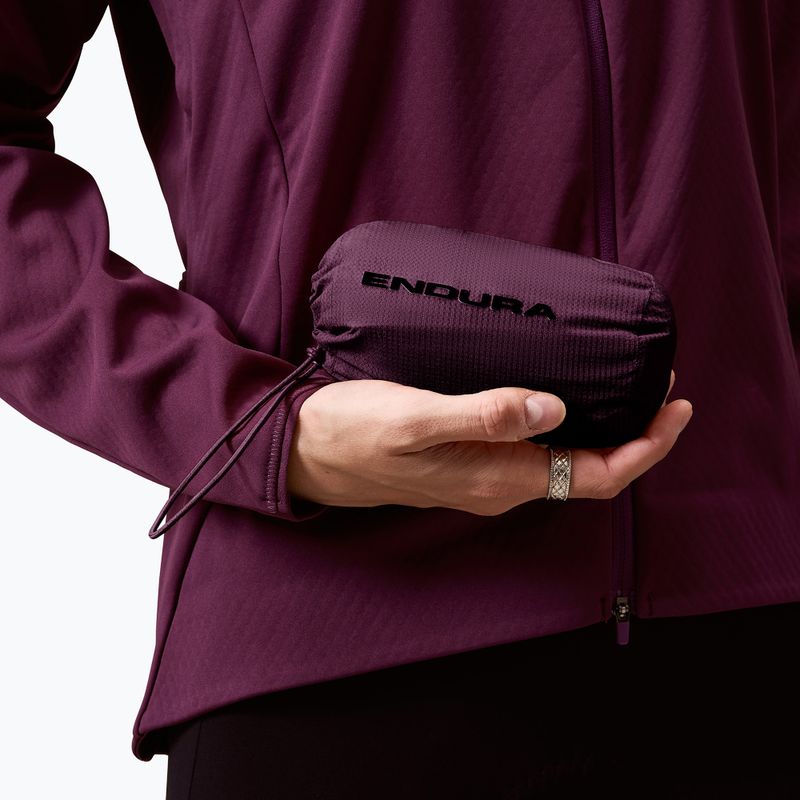 Giacca da ciclismo da donna Endura Alltrack Race Cape black cherry 7