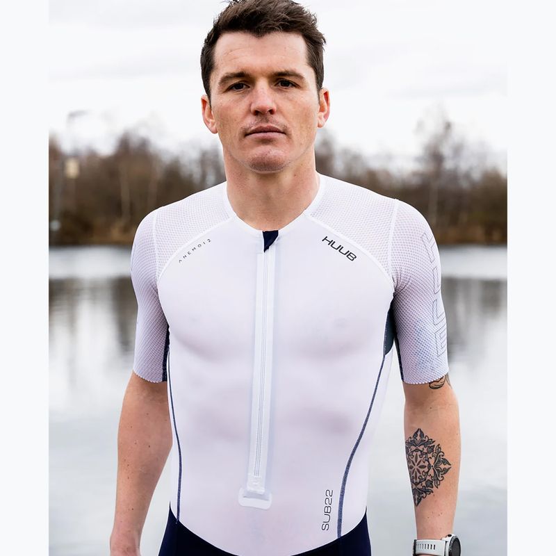 HUUB Tuta da triathlon da uomo Anemoi 2 SUB22 FL blu scuro/bianco 3