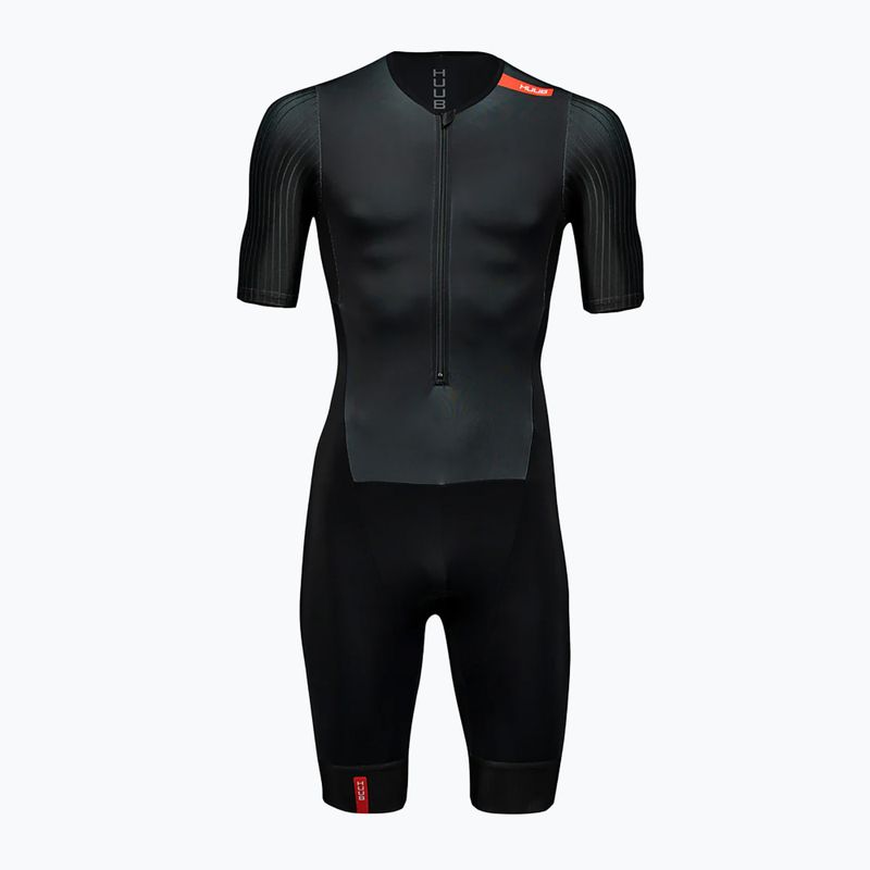 Tuta da triathlon HUUB Eternal Aero LC da uomo, colore nero/rosso