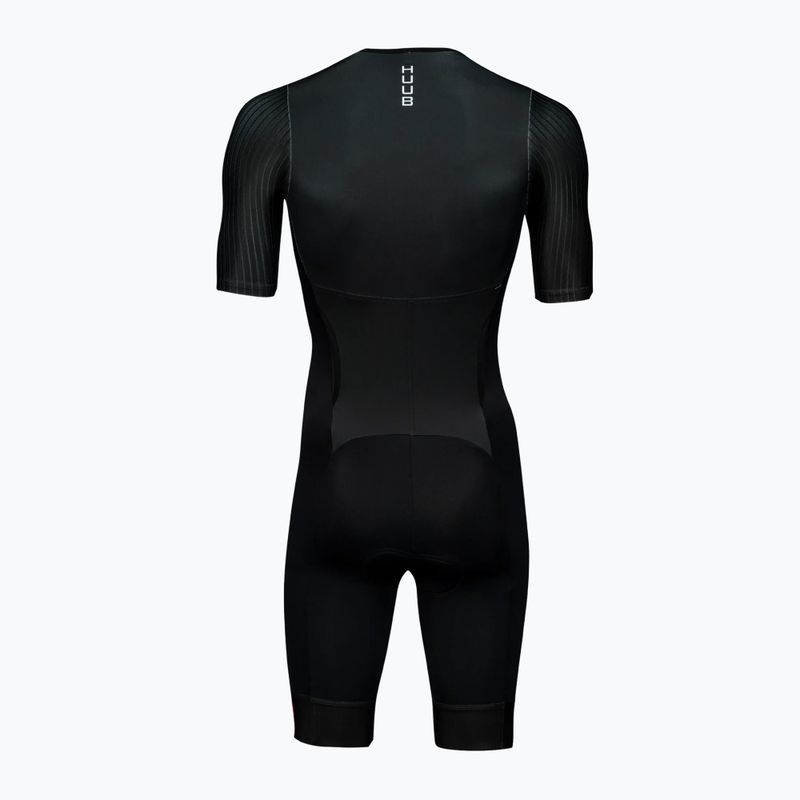 Tuta da triathlon HUUB Eternal Aero LC da uomo, colore nero/rosso 2