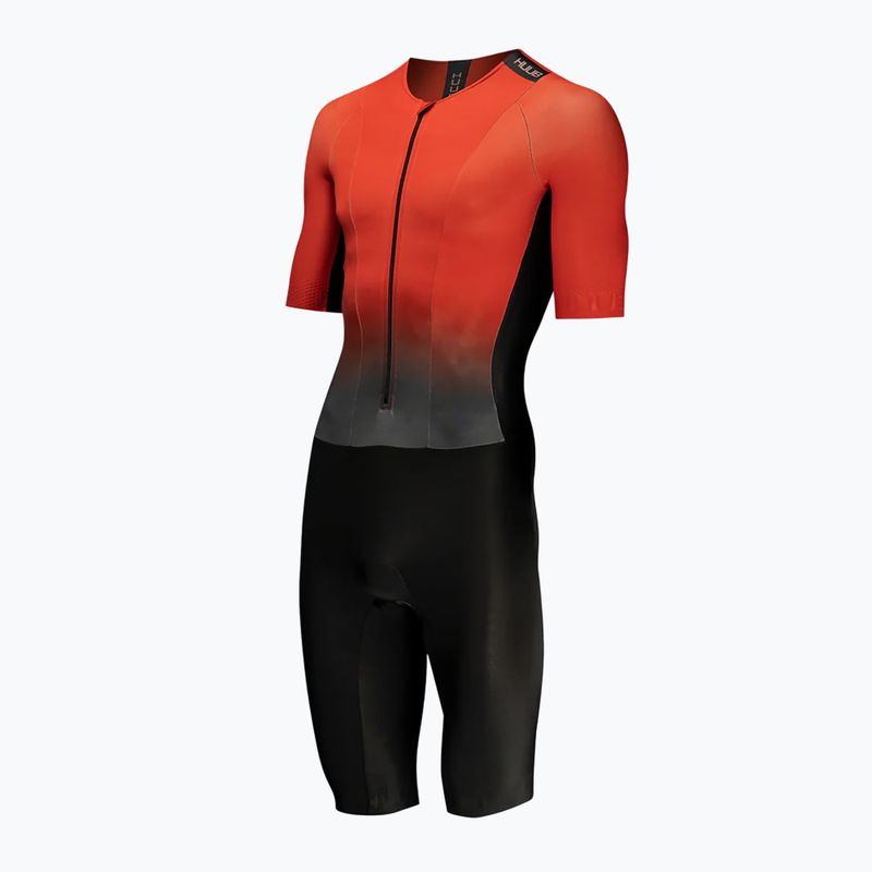 HUUB Tuta da triathlon Collective uomo nero/rosso fade 3