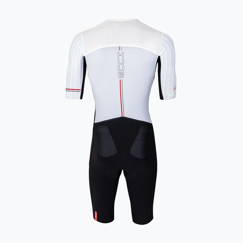 Tuta da triathlon uomo HUUB Anemoi 3 SUB22 black/white/red 2