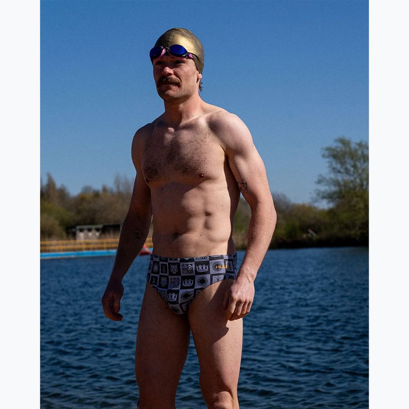 Slip da nuoto uomo HUUB Trunk Yee gray/orange 3