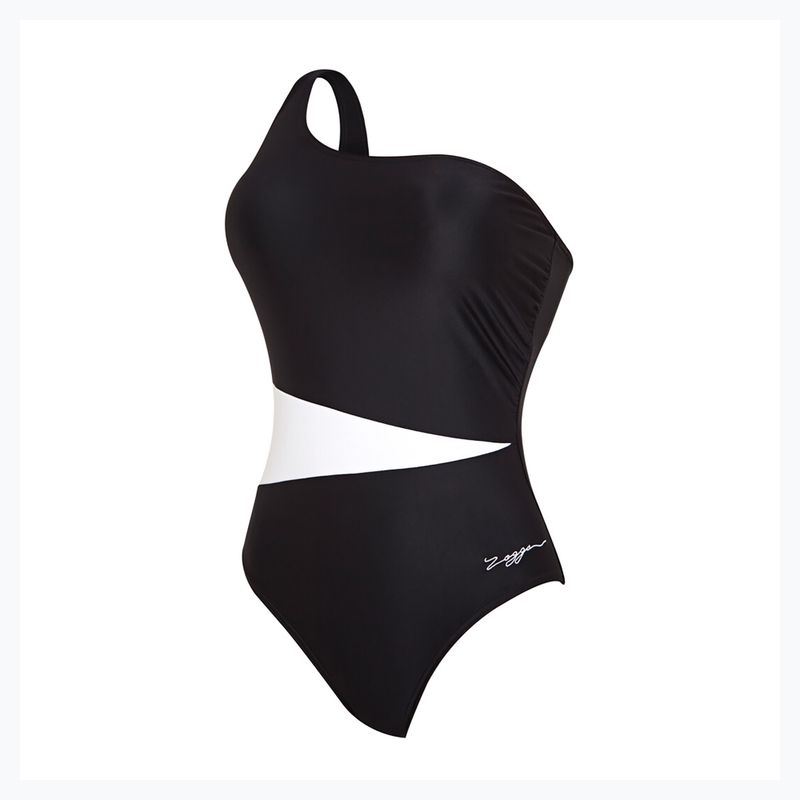Costume intero da donna Zoggs Lattice One Shoulder blu/bianco 5