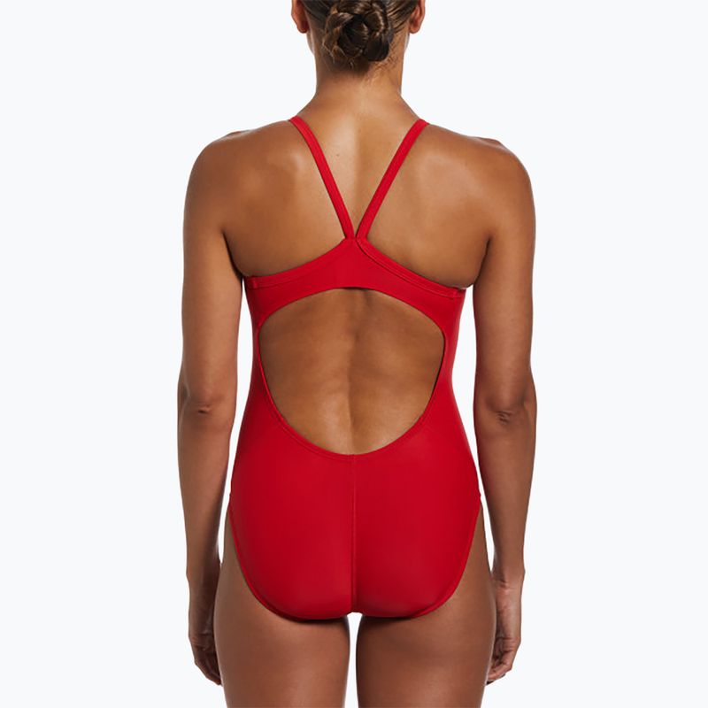 Costume da bagno intero donna Nike Solid Racerback university red 3