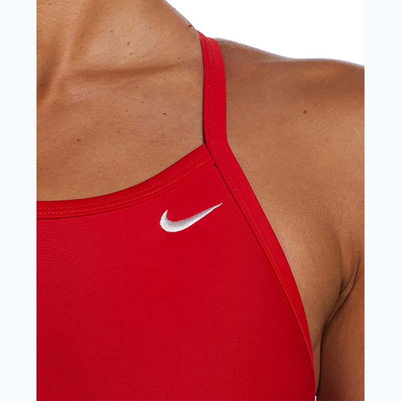 Costume da bagno intero donna Nike Solid Racerback university red 4