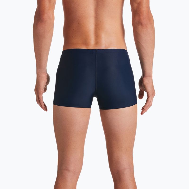 Boxer da bagno Nike Solid Square Leg da uomo mezzanotte marina 9
