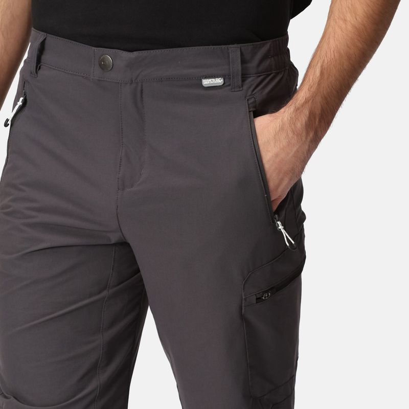 Pantaloni da trekking da uomo REGATTA Highton grigio foca 4