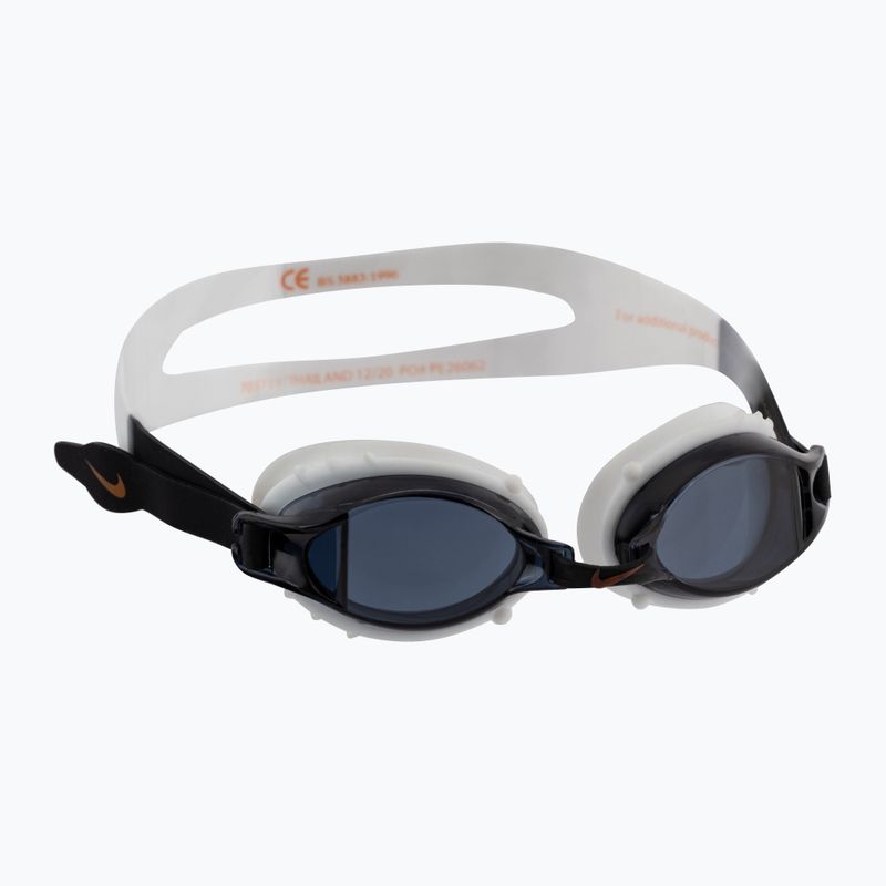 Occhialini da nuoto per bambini Nike Chrome Junior grigio fumo scuro