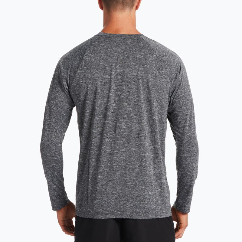 Maniche lunghe da allenamento da uomo Nike Heather nero 2