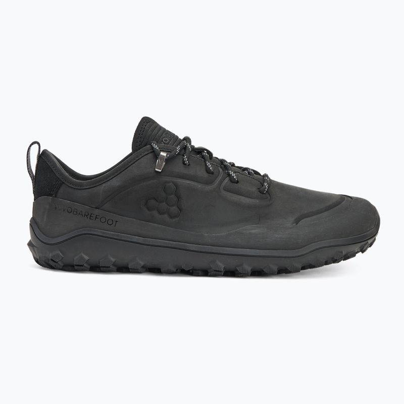 Scarpe da uomo a piedi nudi Vivobarefoot Tracker Leather Low obsidian 2