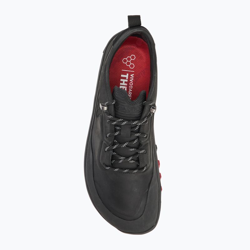 Scarpe da uomo a piedi nudi Vivobarefoot Tracker Leather Low obsidian 5