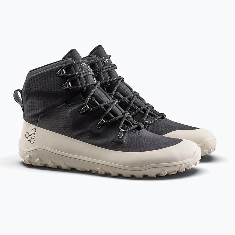 Scarpe da uomo a piedi nudi Vivobarefoot Tracker Textile At ossidiana/bianco 3