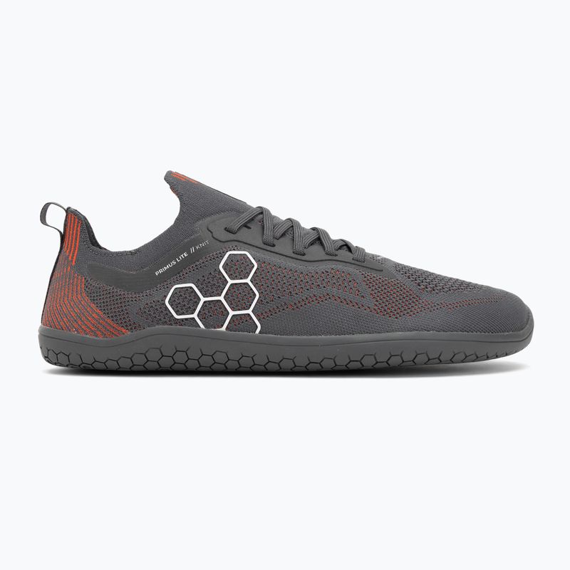 Scarpe barefoot da uomo Vivobarefoot Primus Lite Knit obsidian/cherry tomato 2