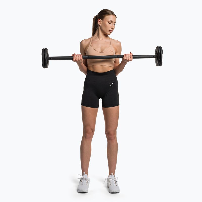 Pantaloncini da allenamento da donna Gymshark Vital Seamless nero marl 2