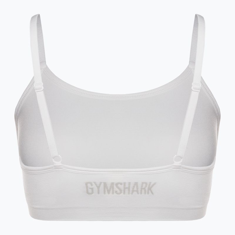 Reggiseno fitness Gymshark Seamless Bralette a collo alto bianco 6