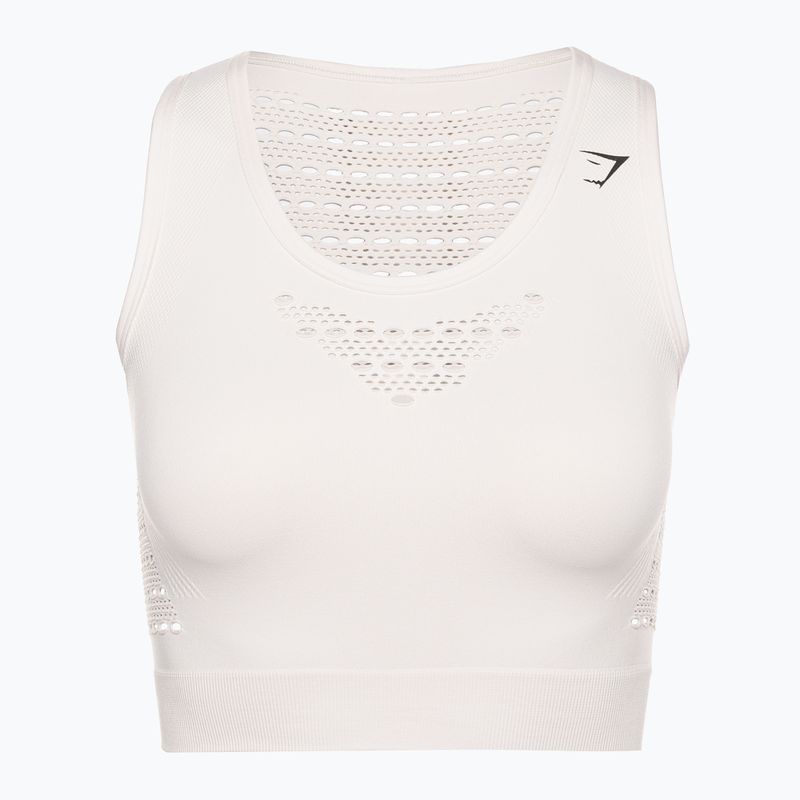 Gymshark Energy Seamless Crop Top donna bianco crema 5