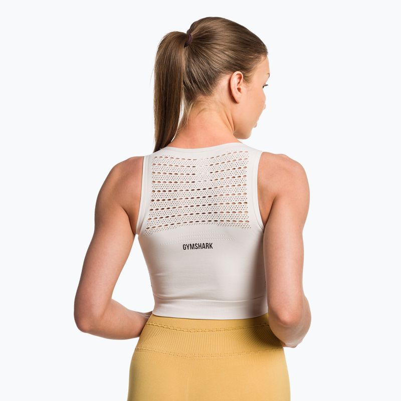 Gymshark Energy Seamless Crop Top donna bianco crema 3