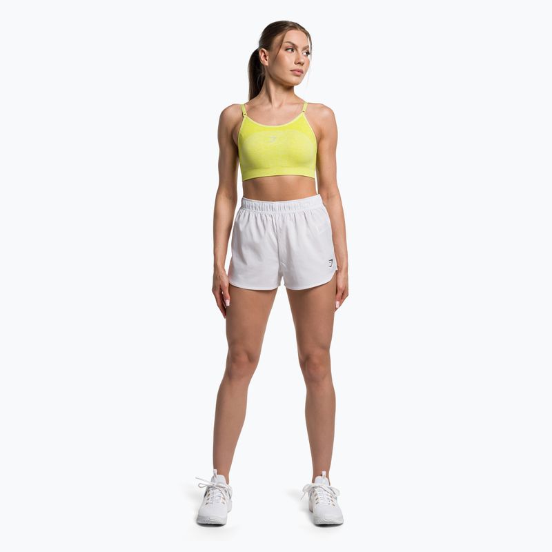 Pantaloncini da allenamento Gymshark Basic Loose da donna, bianco 2