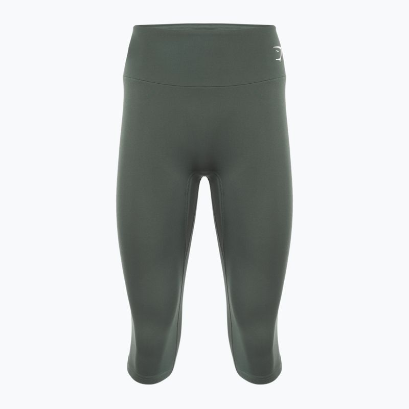 Leggings donna Gymshark Training Cropped ossidiana / verde