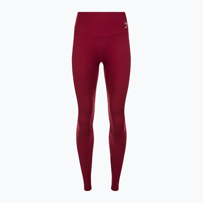 Leggings donna Gymshark Training Full Lenght bordeaux/bianco 5