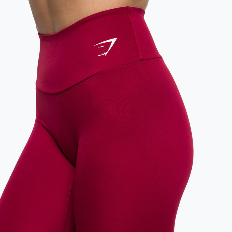 Leggings donna Gymshark Training Full Lenght bordeaux/bianco 4