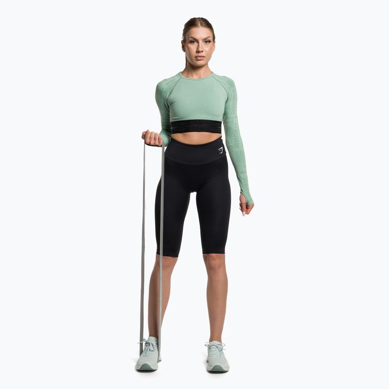 Gymshark Training Donna Leggings cropped nero/bianco 2
