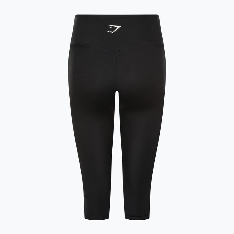 Gymshark Training Donna Leggings cropped nero/bianco 6