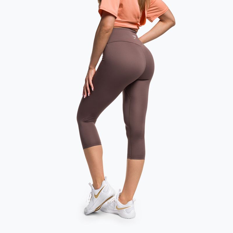 Leggings da allenamento Gymshark donna 7/8 penny marrone 3