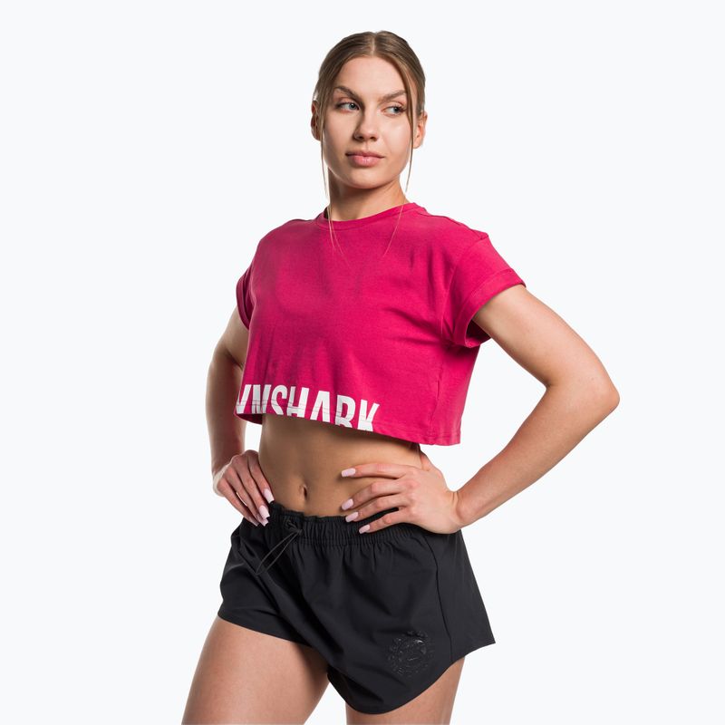 Gymshark Training Fraction Crop Top da donna rosa lava