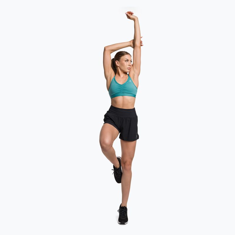 Gymshark Reggiseno sportivo da allenamento increspato fauna teal fitness 2