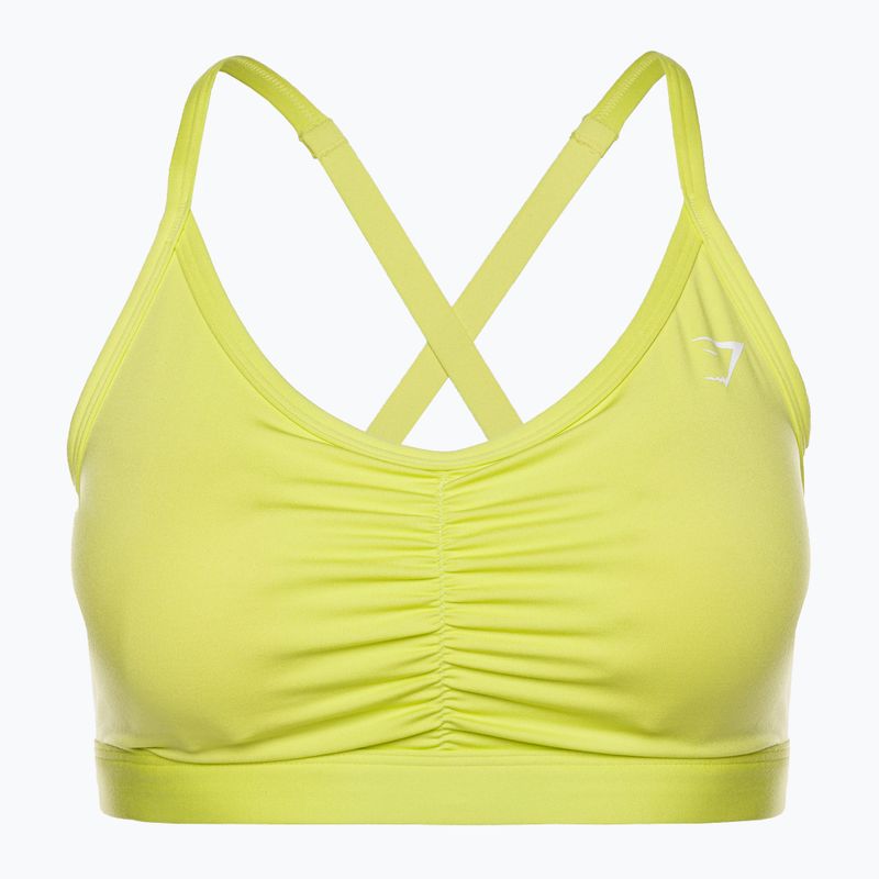 Gymshark Reggiseno da allenamento increspato Sport glitch giallo fitness 5