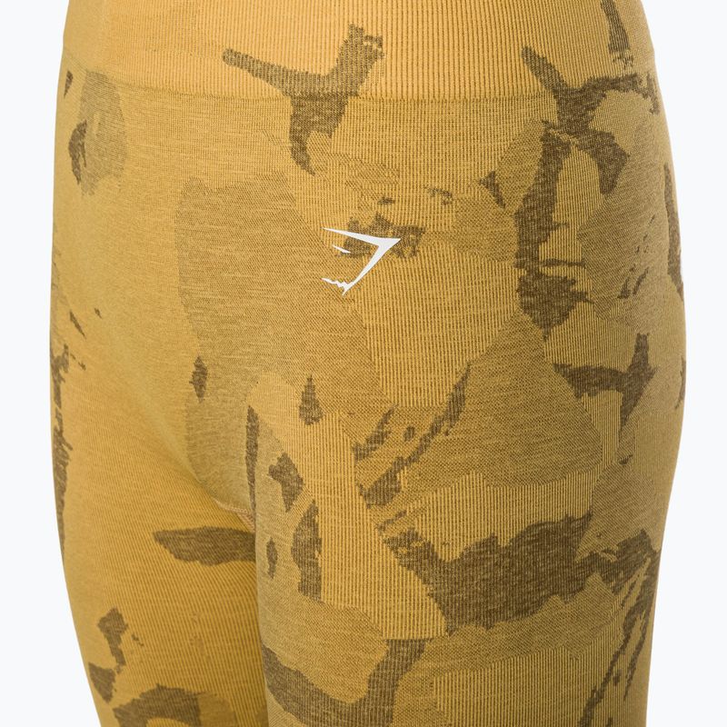 Leggings da allenamento da donna Gymshark Adapt Camo Savanna Seamless giallo/bianco 7