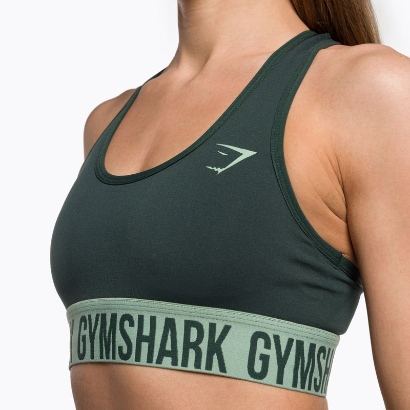 Reggiseno fitness verde Gymshark Fit Sports 4