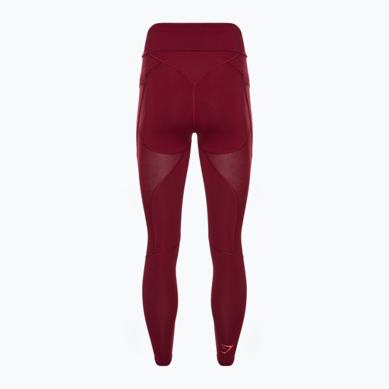 Leggings da allenamento da donna Gymshark Pulse rosso bordeaux 7