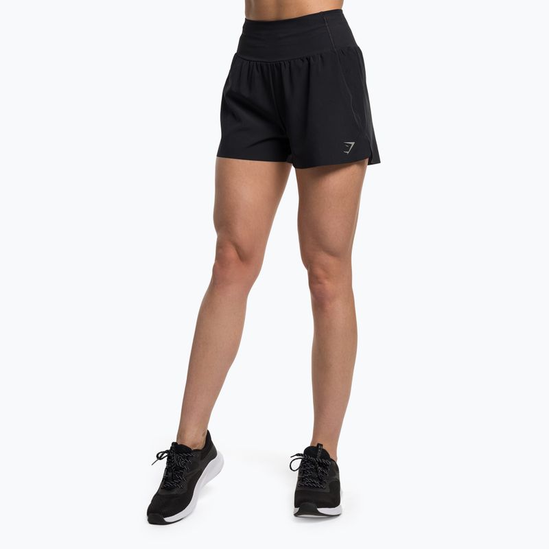Pantaloncini da allenamento da donna Gymshark Speed nero