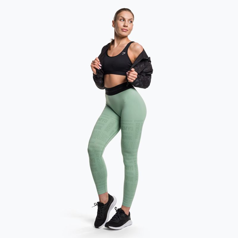 Leggings da allenamento da donna Gymshark Vision verde/nero 2