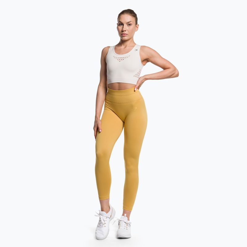 Leggings da allenamento da donna Gymshark Studio giallo indiano 2