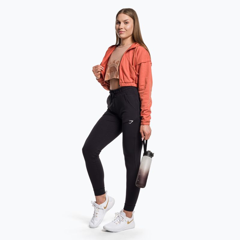 Felpa da allenamento da donna Gymshark KK Twins Zip Up Crop arancione 2