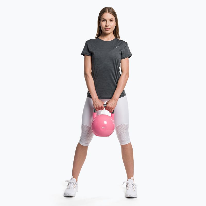 T-shirt da allenamento Gymshark Running Top SS donna grigio scuro 2