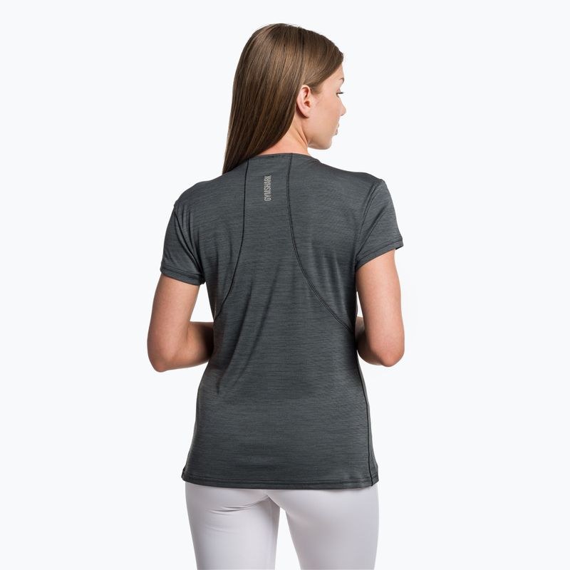 T-shirt da allenamento Gymshark Running Top SS donna grigio scuro 3
