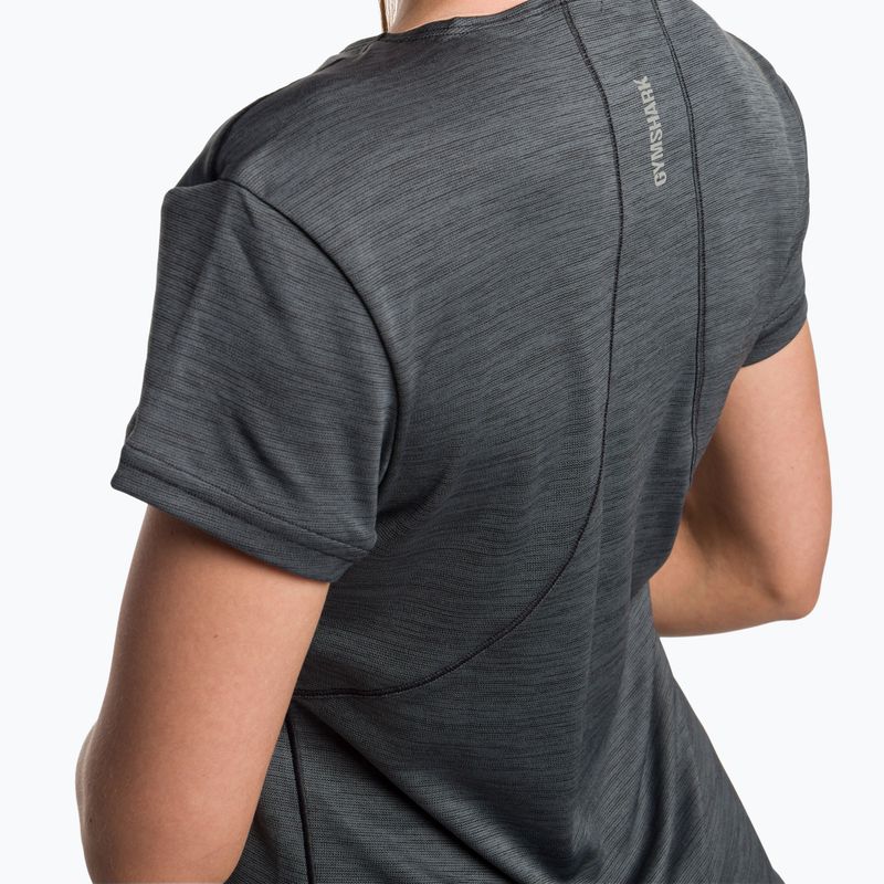 T-shirt da allenamento Gymshark Running Top SS donna grigio scuro 4