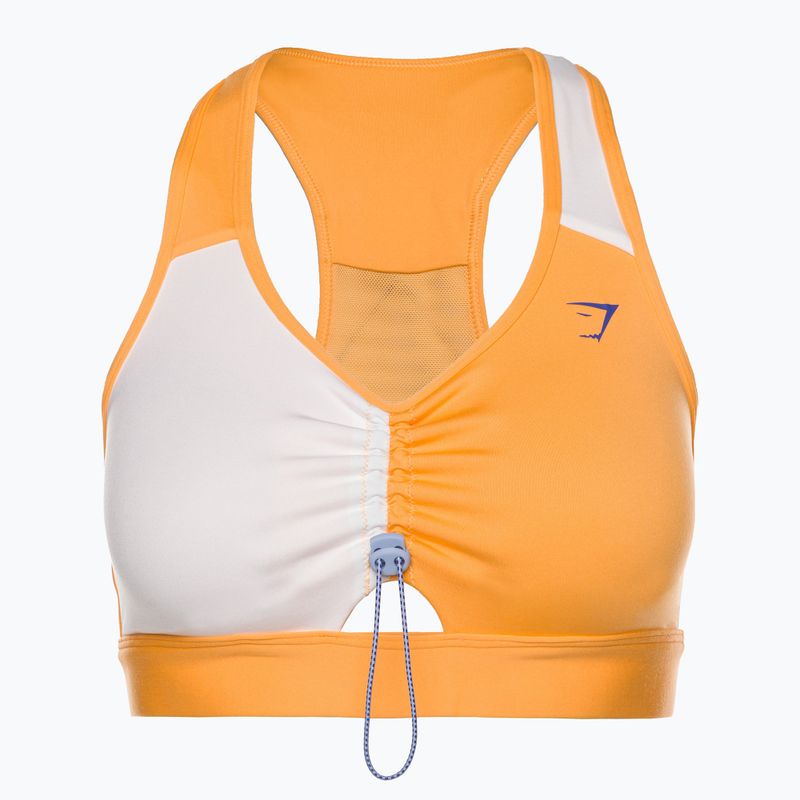 Reggiseno fitness Gymshark Pulse Sports arancio/bianco albicocca 6